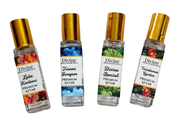 4 in1 Gopal ji Attar Perfume Spray Natural Pure Ittar for Lord Laddoo Khana ji Perfume for Pooja Mandir use | Spiritual & Divine Fragrance for Laddoo Gopal Ji Worship (Lata Kasturi, Triveni Sangam, Divine Special, Vrandavan Garden)-image-34