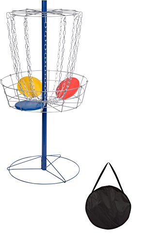 Portable Metal Disc Frisbee Golf Goal Set Comes with 9 Discs - By Trademark Innovations, 51.5