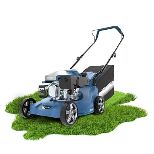Cecotec Tondeuse à Gazon à Essence Terrenator 2700.39 Power. Moteur de 127 CC, 2,1 KW et 2,8 CV, Fonction Coupe et ramassage, Largeur de Coupe 39 cm, Hauteur de Coupe réglable en 3 Positions