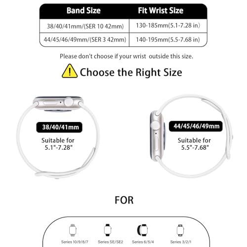 Image of Thin Silicone Band Compatible with Apple Watch 41mm 38mm 40mm 46mm 45mm 42mm 44mm, Slim Narrow Replacement Sport Strap Wristband for iWatch Series 11 10 9 8 7 6 5 4 SE Ultra 3 2 1 Women Men