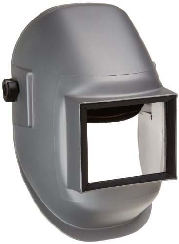 Image of Sellstrom Lightweight, Super Tuff Nylon Welding Helmet with 4-1/4" x 5-1/4" Sel-Snap Fixed Front, Tough Thermoplastic Resin, Silver Coated, S29911