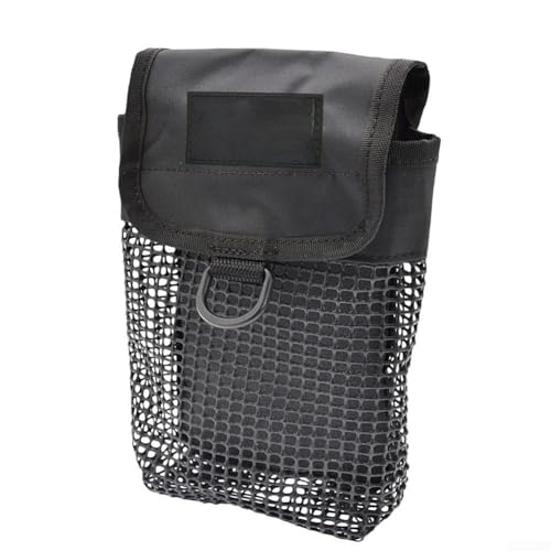 Bolsa de transporte de malla para carrete de buceo y accesorios de boya a presión (negro)
