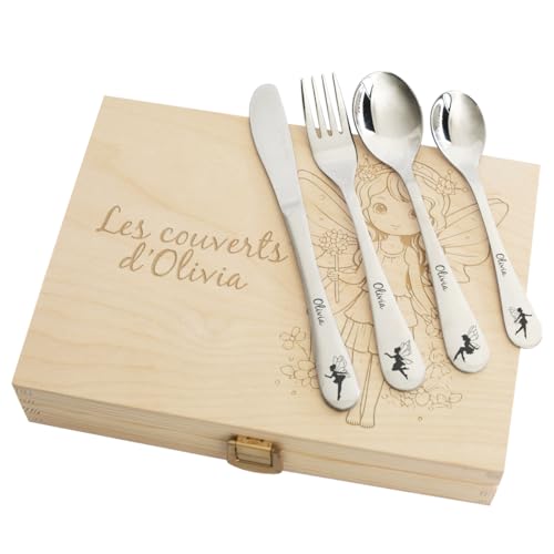 Amikado Coffret Couverts pour Enfant personnalisés (Fée)…