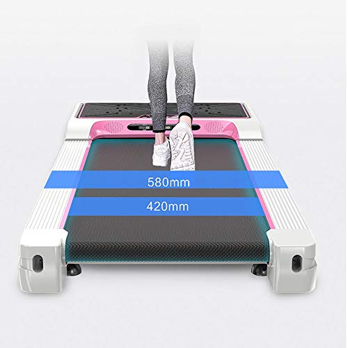 Image of 2-in-1 Treadmill Multi-Function Shock Absorption Mute Mini Electric Walking Machine LED High-Definition Screen Ipad Rack Vibration Plate App Intelligent Map System
