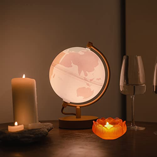 Besportble 2Pcs Lotus Tealight Candle Holders Clear Glass Candle Holder Religious Buddha Lotus Statue Votive Candle Holders Buddhism Yoga Meditation Decoration Amber #TOP1