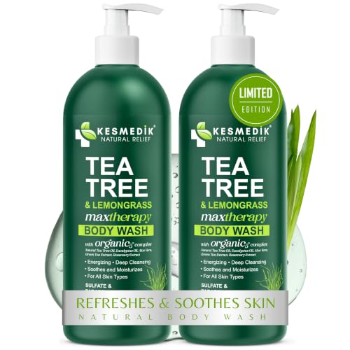 KESMEDIK Tea Tree Oil & Lemongrass Body Wash MaxTherapy 2-Pack