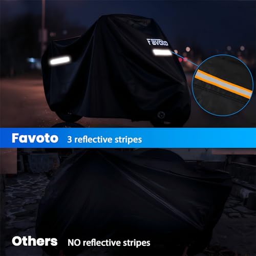 Favoto Funda Moto Impermeable Exterior Protección contra el Sol XXL - Imagen 6