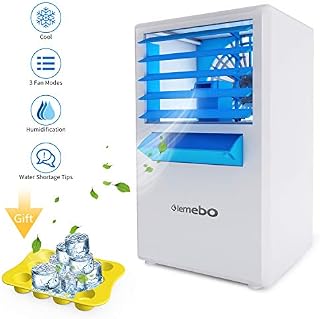 Lemebo Portable Air Conditioner Fan, Mini Personal Evaporative Air Cooler Fan Misting Swamp