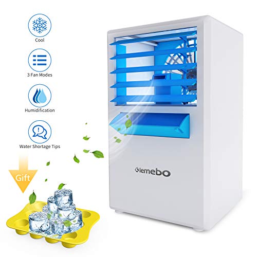 Lemebo Portable Air Conditioner Fan, Mini Personal Evaporative Air Cooler Fan Misting Swamp