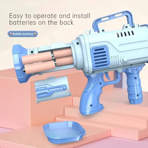 Image of VGRASSP Electric Gatling Bubble Gun for Kids with Soap Solution Indoor and Outdoor Toys for Toddlers Bubble Launcher Machine for Girls and Boys (Colour as per Stock)