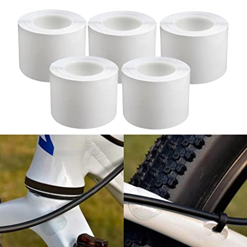 Cinta protectora para bicicleta Baoblaze, 5 rollos, película de poliuretano transparente resistente al agua y al desgaste, 15 x 100 cm por rollo miniatura 5