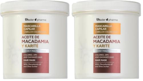 Thader Th Pharma Macadamia/Beurre de Karité Masque Capillaire 700 ml (Lot de 2)