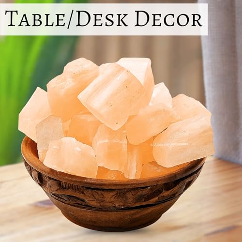 Image of Amazing Gemstone Orange Selenite Raw Crystals and Healing Stones, Natural Rocks for Tumbling - DIY Raw Stones and Crystals, 2 Pieces