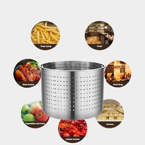Edelstahl-Filter-Mesh-Eimer, großes Fassungsvermögen, Küchensieb | Großes Fassungsvermögen Edelstahl-Filter-Mesh-Eimer-Sieb für Frittieren, Nudeln, Obst, Gemüse