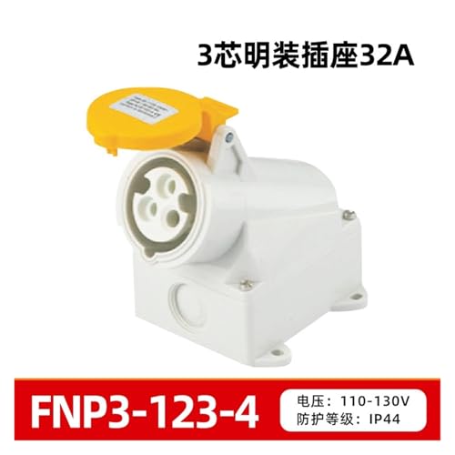 Conector Industrial 110V IP44 Amarillo FNP3-013-4H miniatura 2