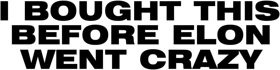 LAOYEFACAI Auto Aufkleber 'I Bought This Before Elon Went Crazy' - Lustiger Tesla Sticker