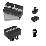 portaobjetos moto Descripción técnica: funda impermeable para dispositivos electrónicos de pago peaje autopista. Exterior de lona soldada. Cremallera WR con solapa impermeable. Fijación en manillares tubulares mediante 2 cintas de velcro y ventosas antideslizantes. 4 cintas de velcro incluidas: 2 cortas para fijación a la moto. 2 largos para enganche al scooter Composición 50% Nylon - 50% TPU
