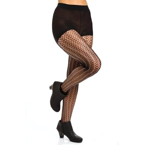 Socktights Women's Lincoln Park Fishnet Socks, Black/Ankle, A Cover