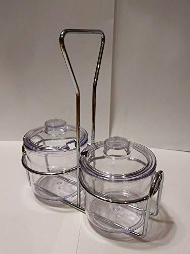 Stainless Steel Condiment Rack SLCJH002 with Plastic Jars PLCJ007 -