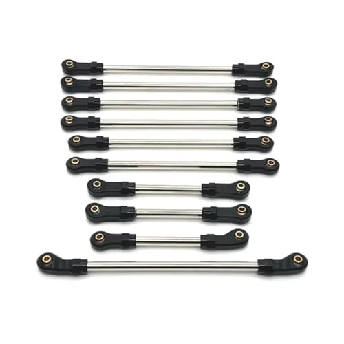 Rc Special Connecting Rod for WLtoys 104006 104010 104020 104026 Metal Pull Rod Rc Car Tracked Vehicles Truck for Buggy Parts and Accessories Upgrades Replacement and Use(Black)