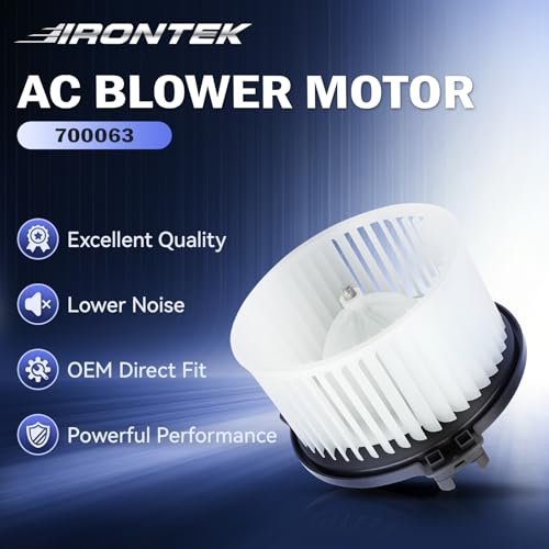 Image of IRONTEK HVAC Heater Blower Motor Fan 700063 Fit for Toyota 2001-2007 Sequoia / 2004-2006 Tundra Blower Fan Replace 87103-0C022 700063 TO3126110 PM3929 615-58548