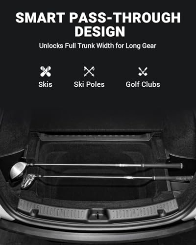 Image of Motrobe 2025 2026 Tesla Model Y Juniper Trunk Organizer Rear Trunk Storage Bins with TPE Lid Waterproof Trunk Side Storage box Model Y Refresh Interior Accessories(5-Seater ONLY, Not Fit 7-Seater)