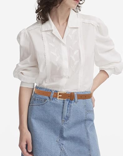 Set of 4 Women Skinny Belts Faux Leather Thin Waist Belt with Gold Buckle for Pants Jeans Dresses Ladies3