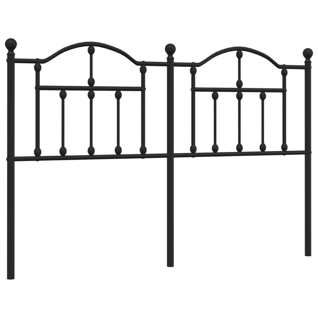 vidaXL Headboard | Black | Steel | Double Bed | Durable | Black Headboard โ image 1