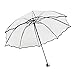 Formemory Damen Regenschirme Transparent,Tragbarer Stock Regenschirme,Outdoor Taschenschirm,Handbuch Geschenk für Geburtstag - WHITE