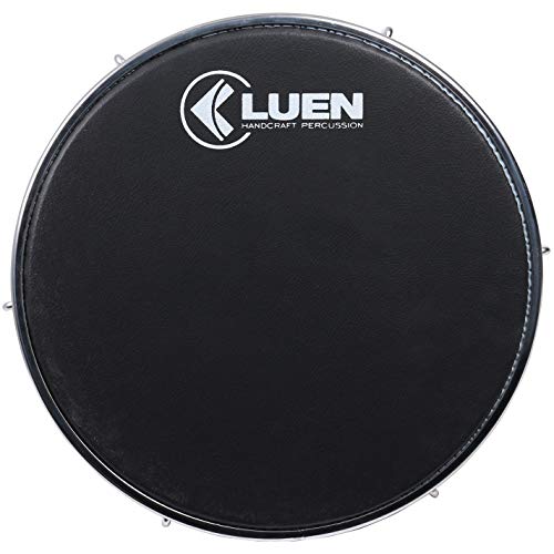 Surdo Axe - Serie Tribo 60X22' Inox Escovado Aro Bola Cromadaado Pele Animal