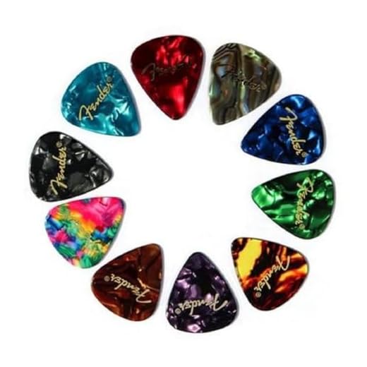 Kit com 10 Palhetas para Violão e Guitarra, 0,71mm, Multicoloridas em Perolado