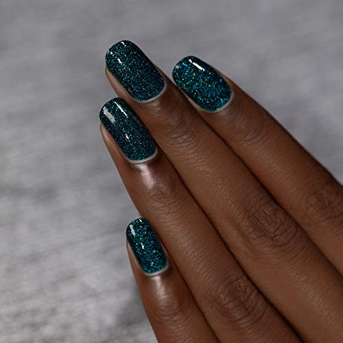 Image of ILNP Cheers - Creamy Forest Blue-Green Holographic Nail Polish, Chip Resistant, 7-Free, Non-Toxic, Vegan, Cruelty Free, 12ml