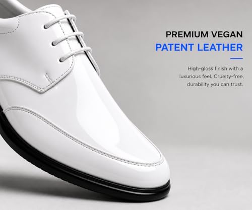 Image of Kraasa Men's Formal Lace-Up Shoes | Vegan Leather Upper | Airmix Sole | High Cushioning | Lightweight & Comfortable Office Dress Shoes