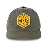 Vertx Hexagon Logo Chino Trucker Hat for Men, Tactical Baseball Cap, Adjustable Canvas Snap Back, One Size, Olive