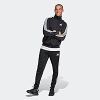 Vista 2 de adidas Sportswear - Traje de tricot básico de 3 rayas para hombre, Olive Strata
