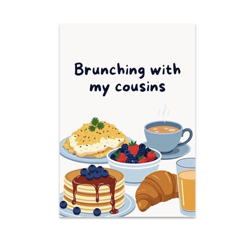 Family Wall Art Poster Print - Brunching with My Cousins