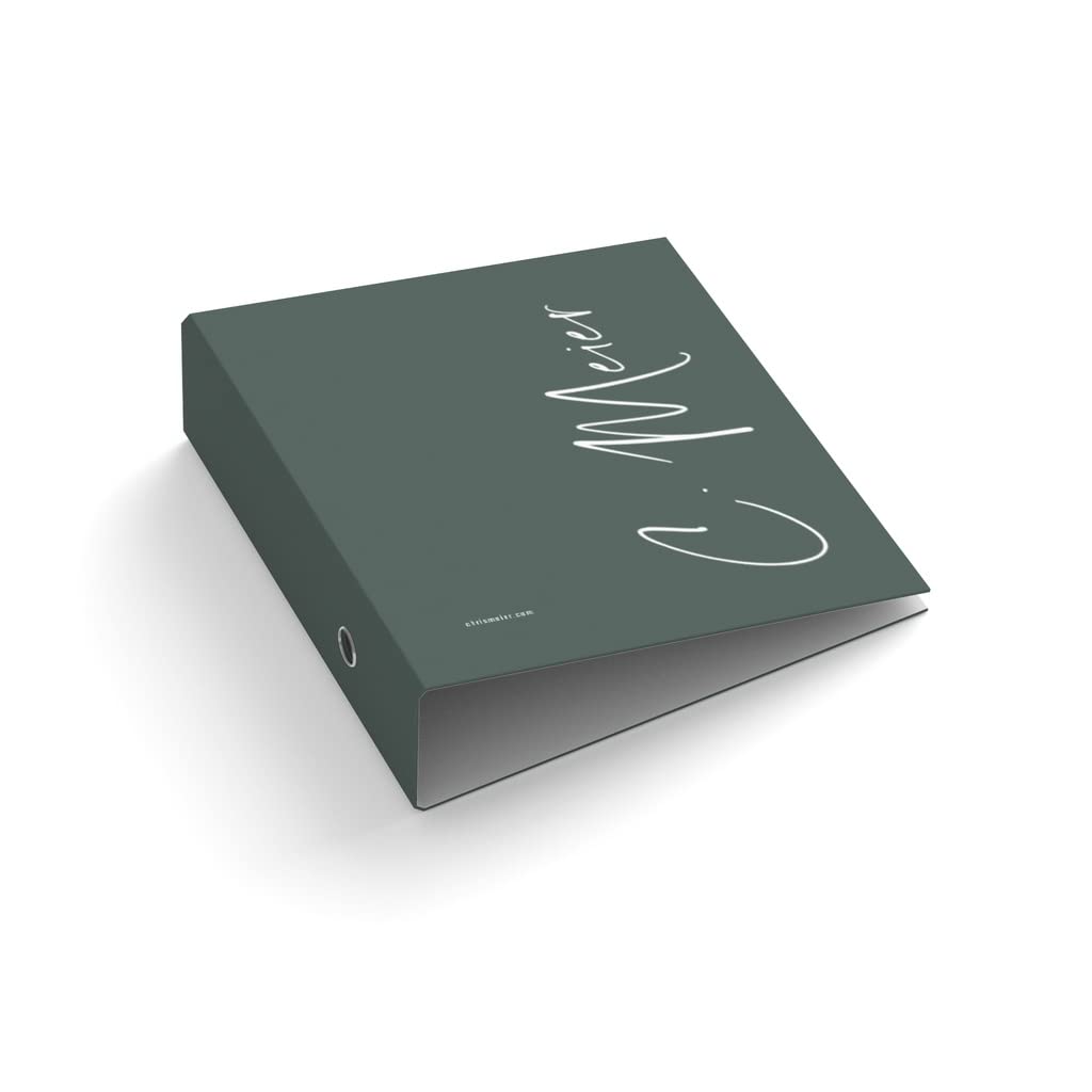 Ringordner • Ordner | mit Text personalisiert | Design Unterschrift | Mit Griffloch | für DIN A4 | 7,4 cm breit | Füllhöhe 55 mm | Firma | Kanzlei | Praxis