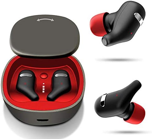 Bluetooth 5.0 Balanced Armature Sports Hi-Fi Headphones, True Wireless Earbuds Sweatproof and Noise Cancelling Bluetooth Earphone Sport 3D Stereo Sound Earphones (Black)