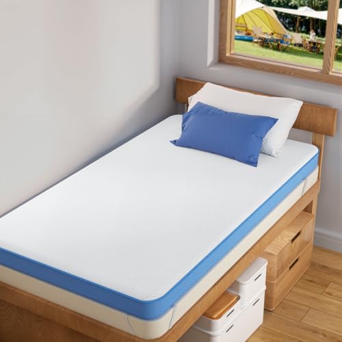 Grbsy Extra Firm Mattress Topper Twin Size, 4 Inch Firm