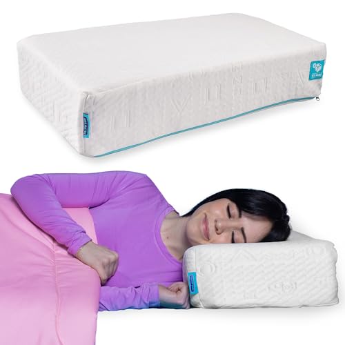 Pillow Cube Ice Cube - 5' Cube Pillows for Side Sleepers, Cooling Memory Foam Pillows for Neck and Shoulder Pain - King, Queen, Twin 24'x12'x5'