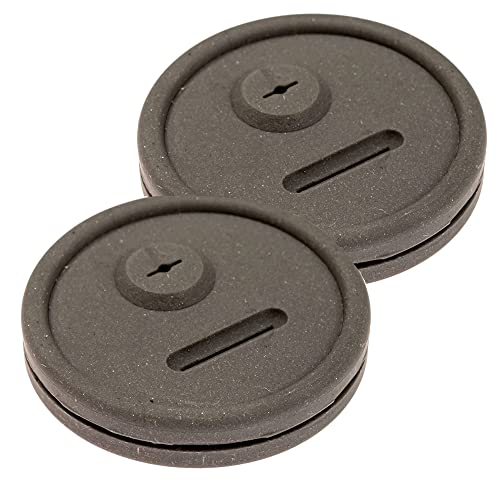 Impresa Silicone Grill Probe Grommet - High-Heat Thermometer Port Seal - BBQ Probe Grommet & Grill Temp Sensor Port - Compatible with Weber Smokey Mountain Cookers & Smoker Inlet - Pack of 2, Black