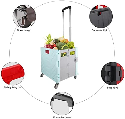 Lightweight Portable Folding Shopping Trolley Bag with Wheels – Versatile Grocery Cart, Reusable Tote Organizer for Easy Shopping and Travel