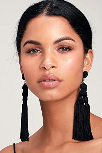 Bohemian Tassel Earrings for Women Dangling Chandelier Boho Statement Layer Earrings Long Woven Large Thread Fringe Drop Earrings2