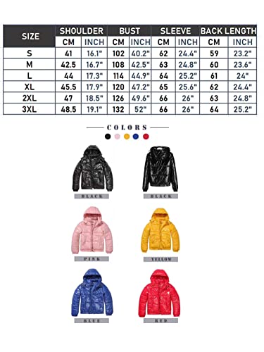 NJNJGO Jaqueta feminina cropped acolchoada de inverno brilhante Puffer casacos com capuz jaquetas ac