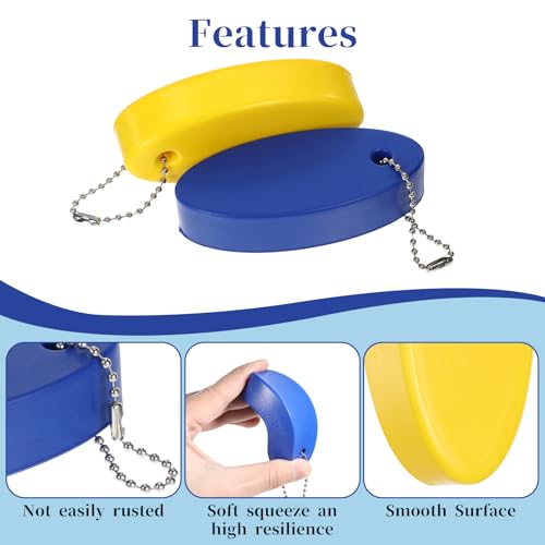 Image of Apausvcm 3 Pcs Foam Floating Keychain, Floating Boat Keychain Waterproof Surfboard Key Ring for Kayak Sailing Swiming