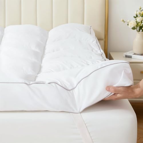 Memory Foam Mattress Topper King, 3 Inch Extra Thick Shredded