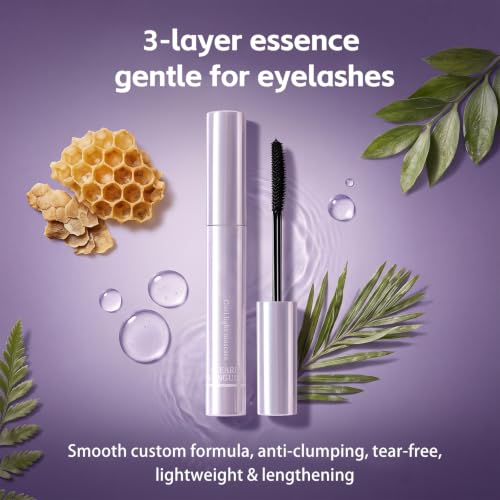 Image of Mascara for Older Women, 2026 New Curl Lightweight Tubing Mascara, Waterproof Fiber Mascara for Long-Lasting Volume amd Length Lashes, Quick-Dry and Smudge Proof, Black, 1 Pcs