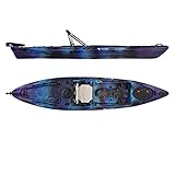 Vibe Kayaks Sea Ghost 130 13 Foot Angler Sit On Top Fishing Kayak with Adjustable Hero Comfort Seat and Transducer Port and Rod Holders and Storage and Rudder System Included