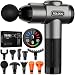 TOLOCO Massage Gun, Deep Tissue Back Massage for Athletes for Pain Relief, Percussion Massager with 10 Massages Heads & Silent Brushless Motor, Fathers Day Dad Gifts, Grey