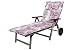 Produktbild Kettler Polen KETTtex 0798 Auflage Rollliege Rom 0798 rosa-grau Blumen Landhaus 195x60x9 cm (ohne Liege)